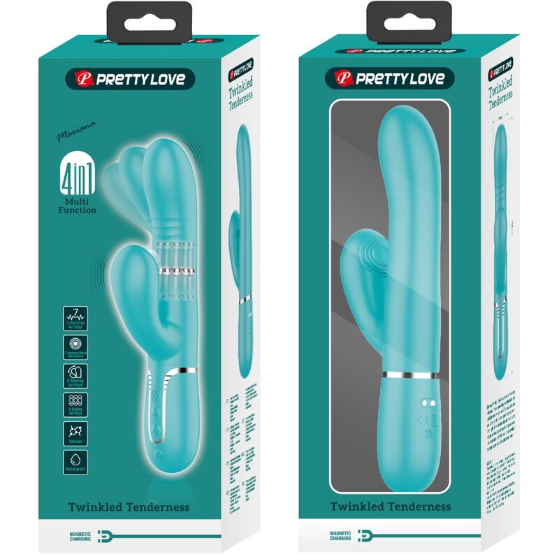 PRETTY LOVE - Vibrateur Multifonction G-Spot Vert Aqua