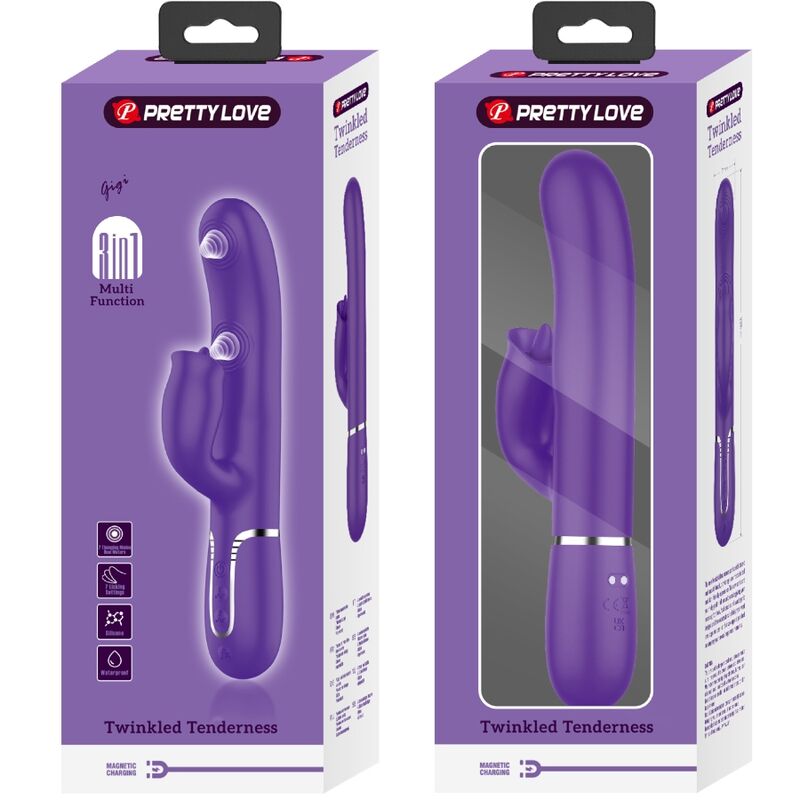 PRETTY LOVE - Purple Licking Rabbit Vibrator