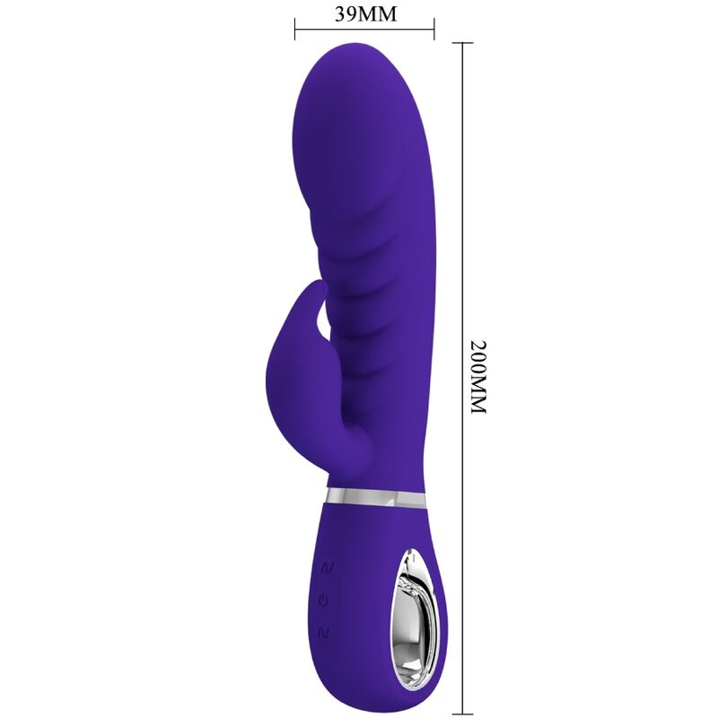 PRETTY LOVE FLIRTATION VIBRATEUR MULTIFONCTION G-SPOT PRESCOTT VIOLET — accessoires inclus