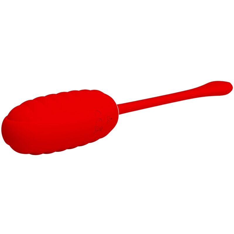 PRETTY LOVE SMART Oeuf Vibrant Rechargeable Kirk Rouge — accessoires inclus