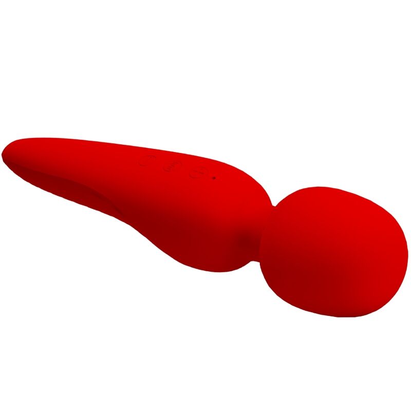 PRETTY LOVE SMART Masseur Meredith 12 Modes Vibration Rouge — accessoires inclus
