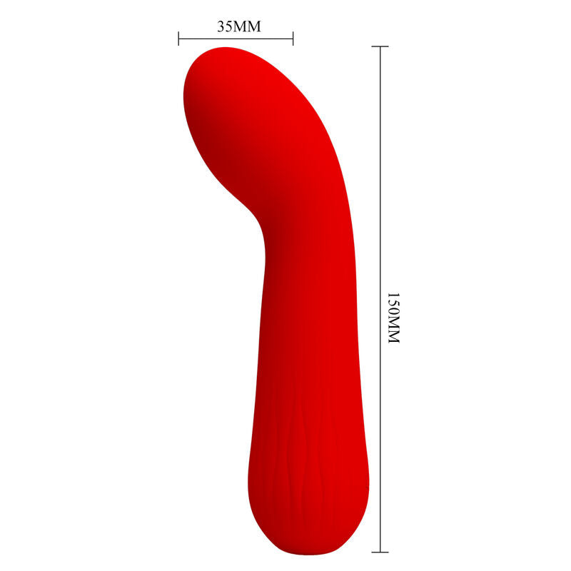 PRETTY LOVE SMART VIBRATEUR RECHARGEABLE FAUN ROUGE — accessoires inclus