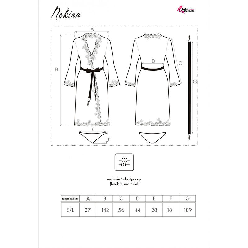 LIVCO CORSETTI SETS Robe Nokina Lc Xg055 + Culotte Noir Taille Unique — accessoires inclus