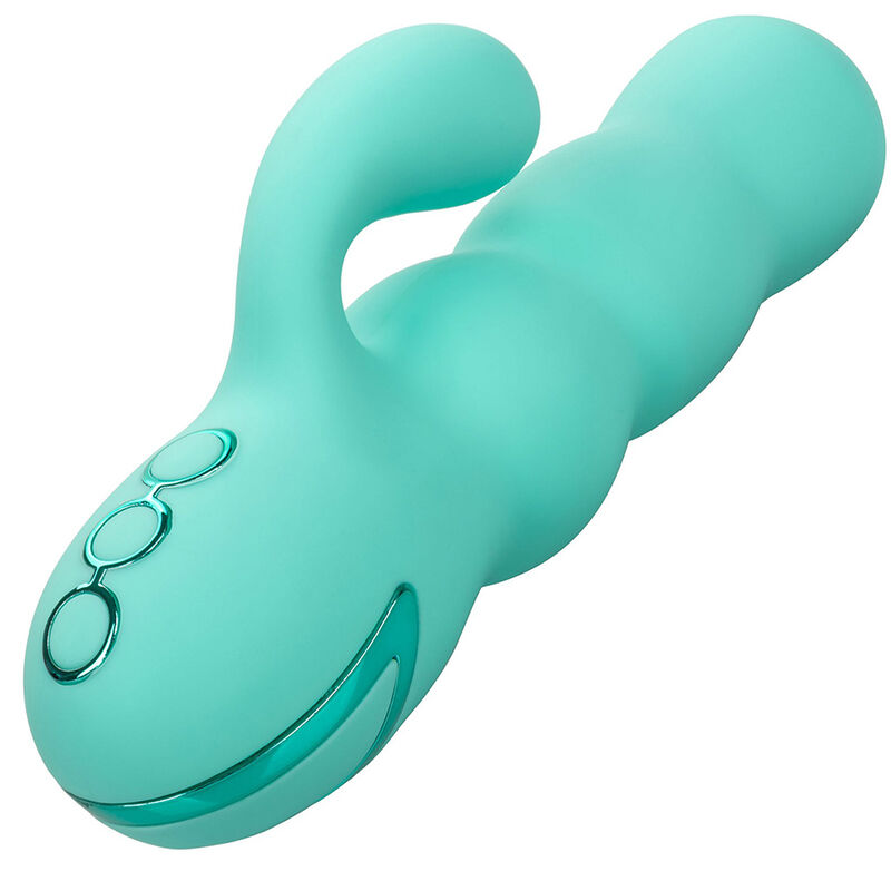 CALEXOTICS Vibrateur Del Mar Diva Rabbir Aqua Green Par California D... — accessoires inclus