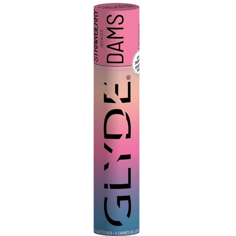 SHEER GLYDE Dams Laminas Latex Sexe Oral Fraise — vue détaillée