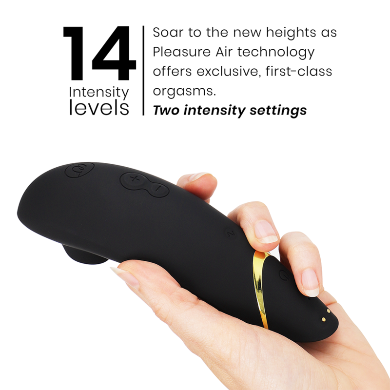 WOMANIZER Stimulateur Clitoral Premium 2 Noir — accessoires inclus