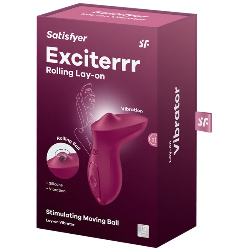 SATISFYER VIBRATOR VIBRATEUR EXCITERRR À POSER SUR CLITORIS FUCHSIA — accessoires inclus