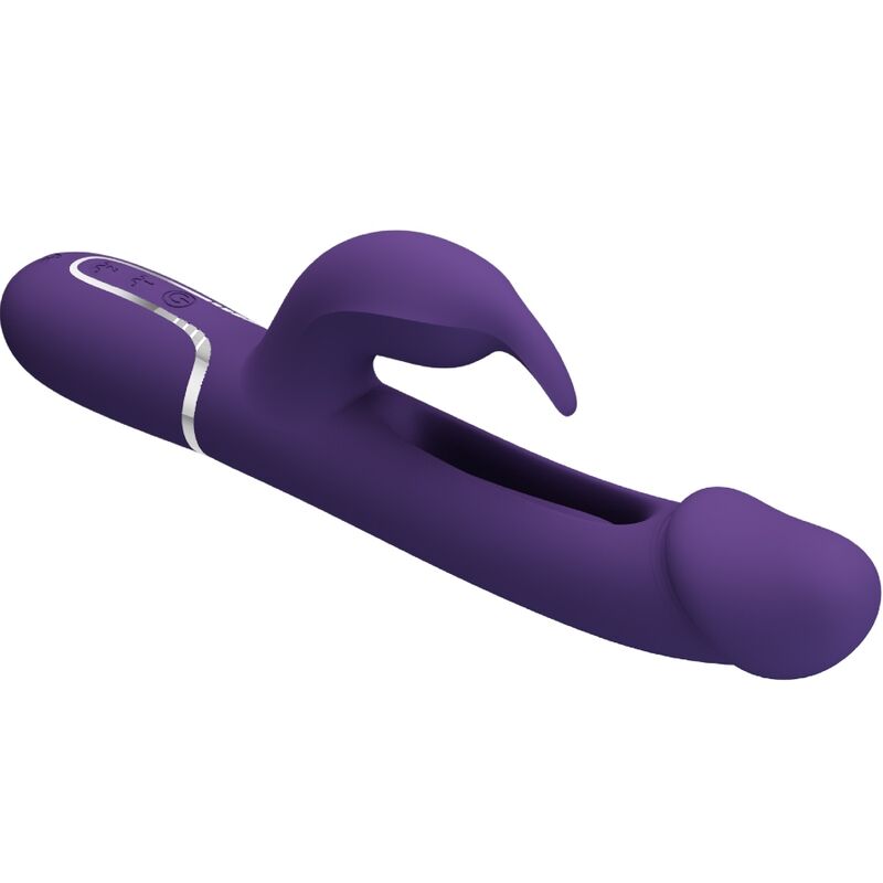 PRETTY LOVE PARTY UP Vibrateur Multifonction 3 1 Kampas Rabbit Langue Violet — accessoires inclus