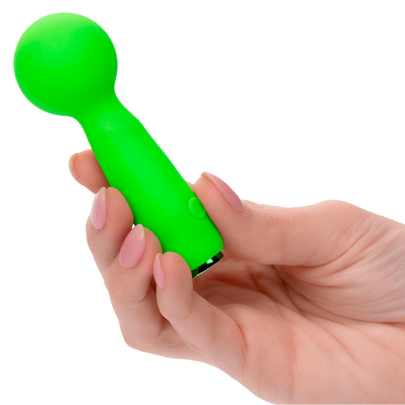 CALEXOTICS Neon Vibes Bubbly Vibe Mini Masseur 10 Vibrations Vert — accessoires inclus