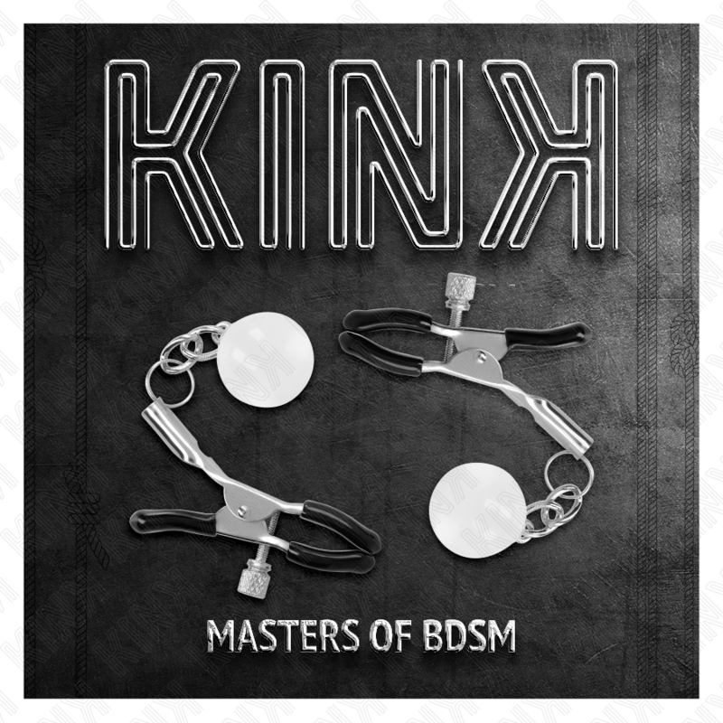 KINK NIPPLE GRIP Pinces À Meton Billes Verre Argent 6 Cm — accessoires inclus