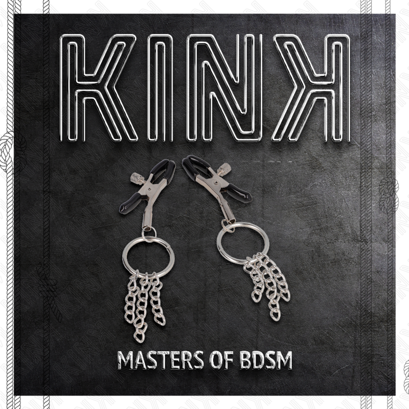 KINK NIPPLE GRIP Pince A Meton O Ring Petite Chaine Argent 6 Cm — accessoires inclus