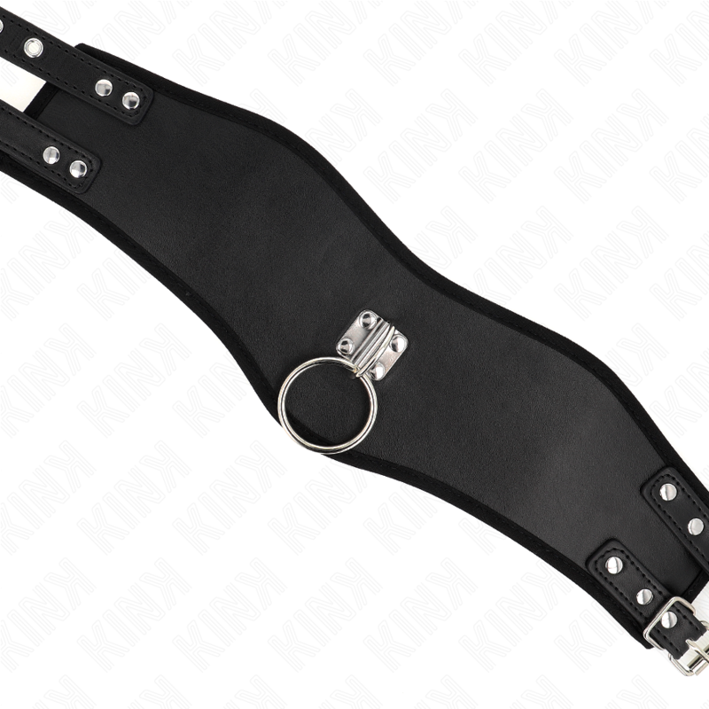 KINK COLLAR & GAG Collier 65 Cm Large Bracelet Réglable 40-55 Cm X 10 Cm — accessoires inclus