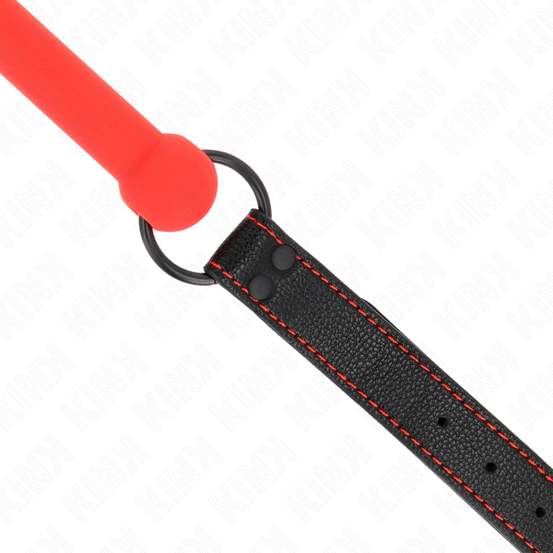 KINK COLLAR & GAG Gag Os Sangle Cuirette Rouge Ajustable 41-57 Cm — vue arrière