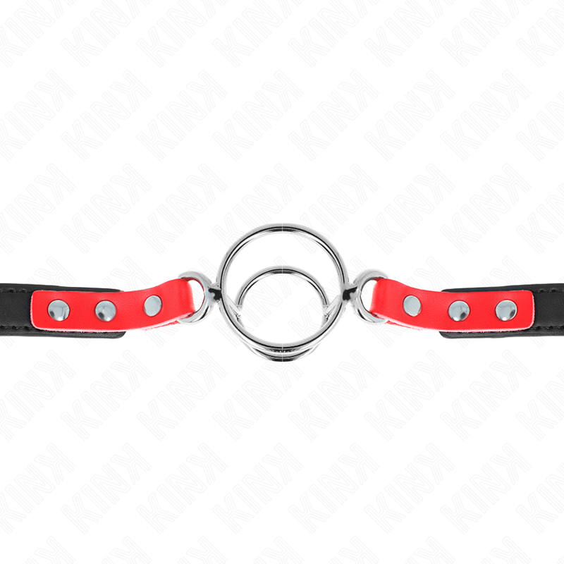 KINK COLLAR & GAG Gag Plusieurs O-Rings 4 / 4,8 Cm Rouge 38 X 56 Cm — vue arrière