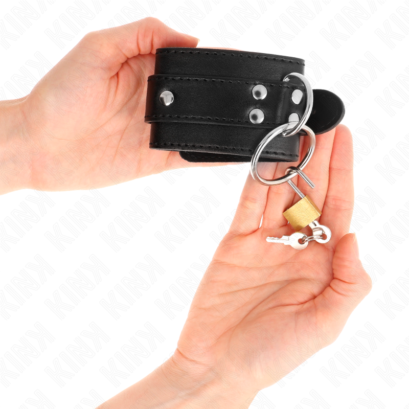 KINK WRIST RESTRAINT Appareils-Poignets Verrouillés Par Joint Torique Noir Rég... — vue arrière