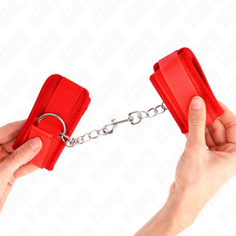 KINK WRIST RESTRAINT Attentes-Poignets Néoprène Rouge 42 X 5 Cm — vue arrière