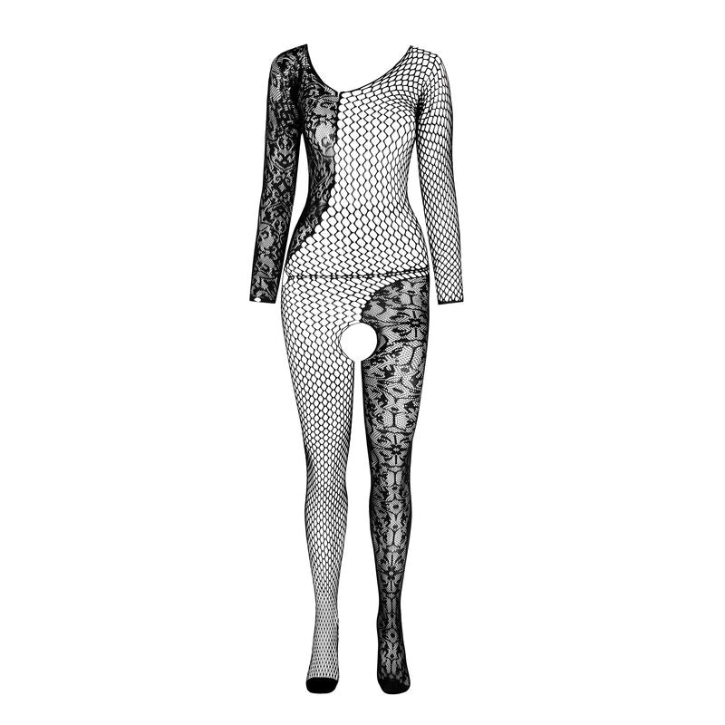 PASSION WOMAN BODYSTOCKINGS Bs 107 Bodystocking Noir Taille Unique — vue arrière
