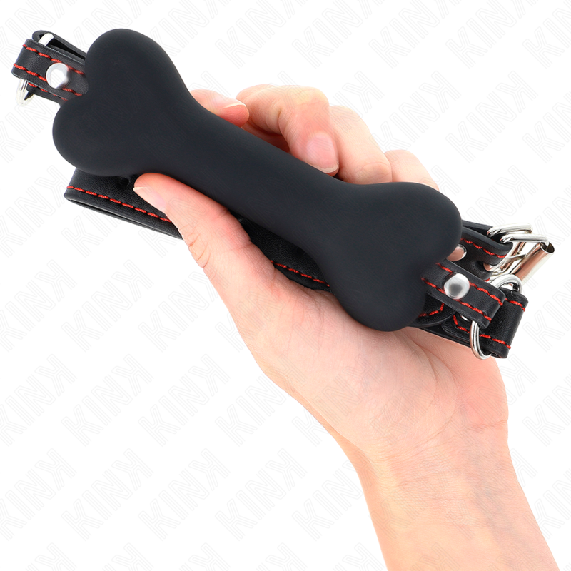 KINK COLLAR & GAG Bâton Noir Os 12 Cm 63 X 2 Cm — vue arrière