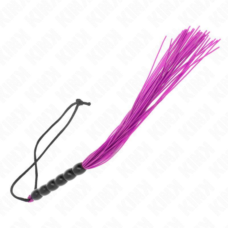 KINK IMPACT & TOUCH Mini Fouet Silicone 6 Billes Violes 26 Cm — accessoires inclus