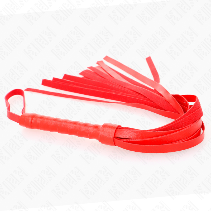 KINK IMPACT & TOUCH Fouet Simple Rouge 45 Cm — accessoires inclus