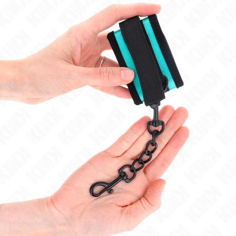 KINK WRIST RESTRAINT Appareils Poignet Nylon À Crochet Boucle Noir-Bleu Réglab... — vue arrière