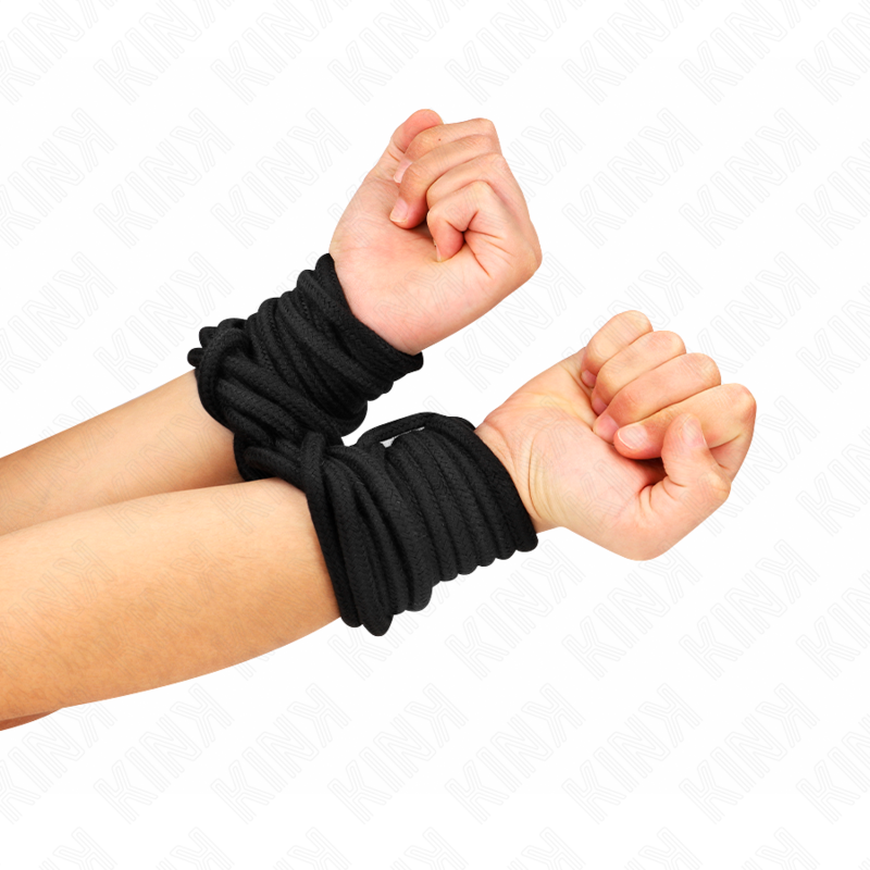 KINK ROPE ARTS Corde Coton 5 Mètres Noir — vue arrière