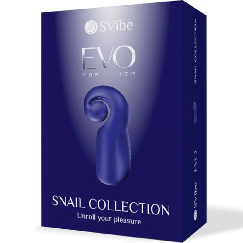 SNAIL VIBE Evo Lui Masturbateur Homme Slide Nroll Bleu Foncé — accessoires inclus