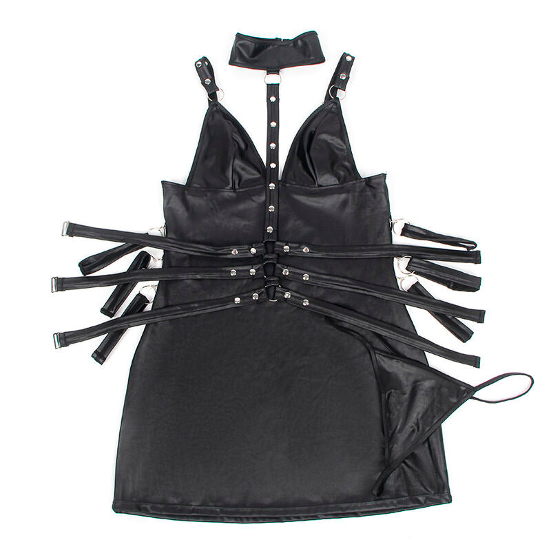 SUBBLIME DRESSES 954413 Body Bondage Cuir Noir L/Xl — accessoires inclus