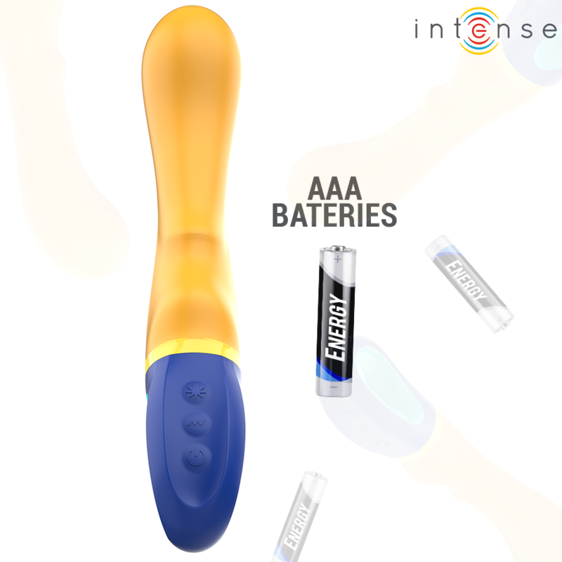 INTENSE HIGH TECH Vibrateur Point G Jaune Shaggy — accessoires inclus