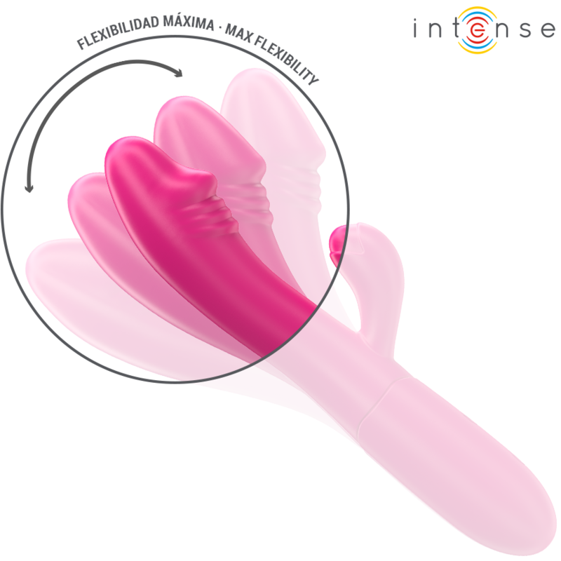 INTENSE HIGH TECH Ivy Vibrateur Flexible 10 Vibrations Langue Stimulante Rose — accessoires inclus