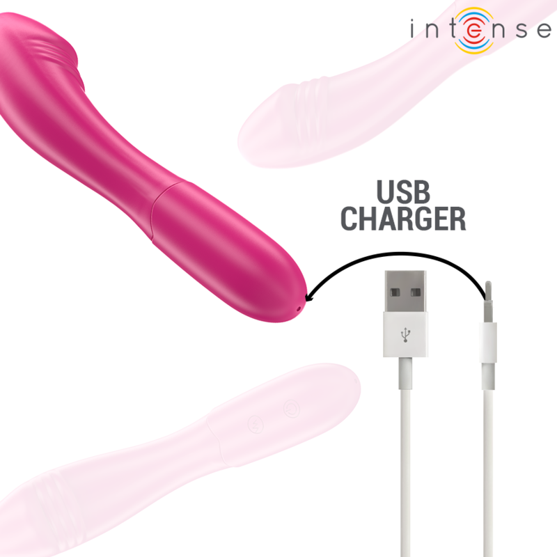 INTENSE HIGH TECH Belinda Vibrateur 19 Cm Flexible 10 Vibrations Rose — accessoires inclus