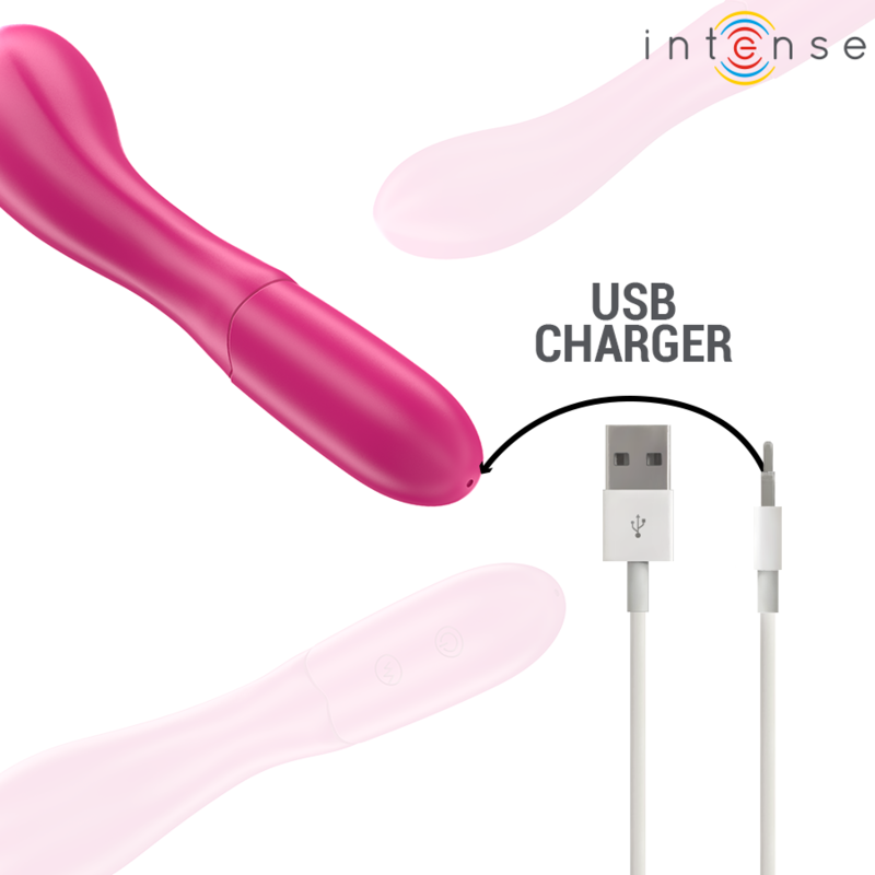 INTENSE HIGH TECH Lisette Vibrateur 19 Cm Souple 10 Vibrations Rose — accessoires inclus