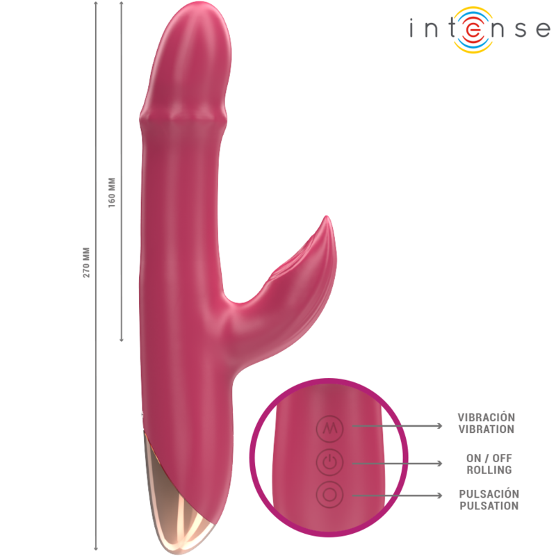 INTENSE HIGH TECH Chloe Vibrateur Multifonction 3 1 Rouge — accessoires inclus