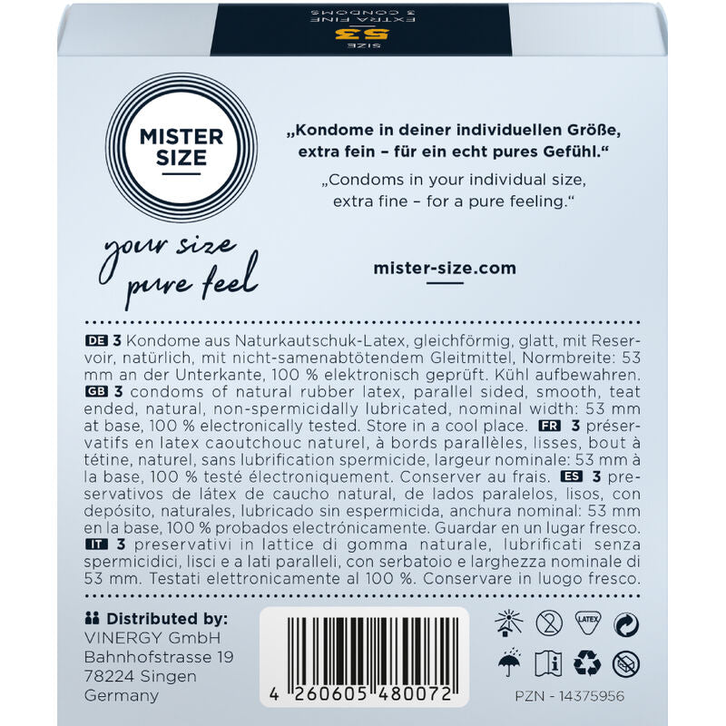 MISTER SIZE Préservatif Taille M 53 Mm (3 Unités) — vue alternative