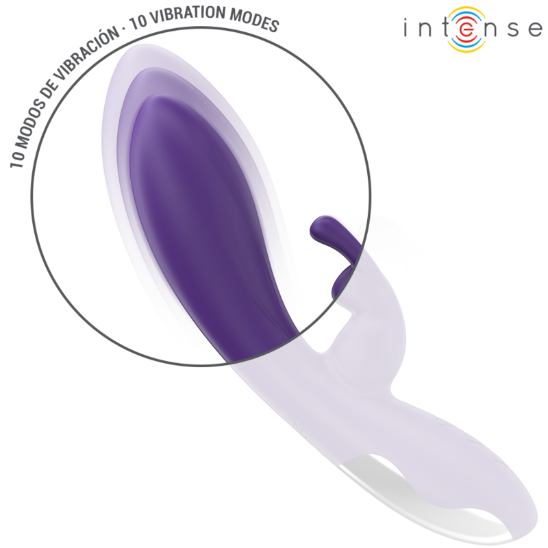 INTENSE HIGH TECH Randall Vibrateur Rabbit 10 Vibrations Violet — accessoires inclus