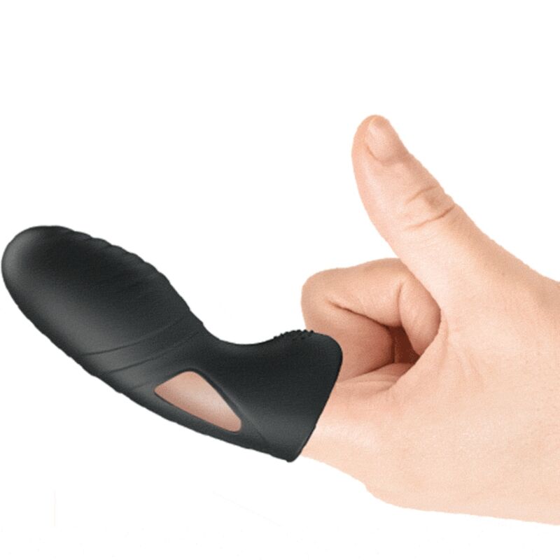 PRETTY LOVE Alan Vibrateur Doigts Silicone Noir — accessoires inclus