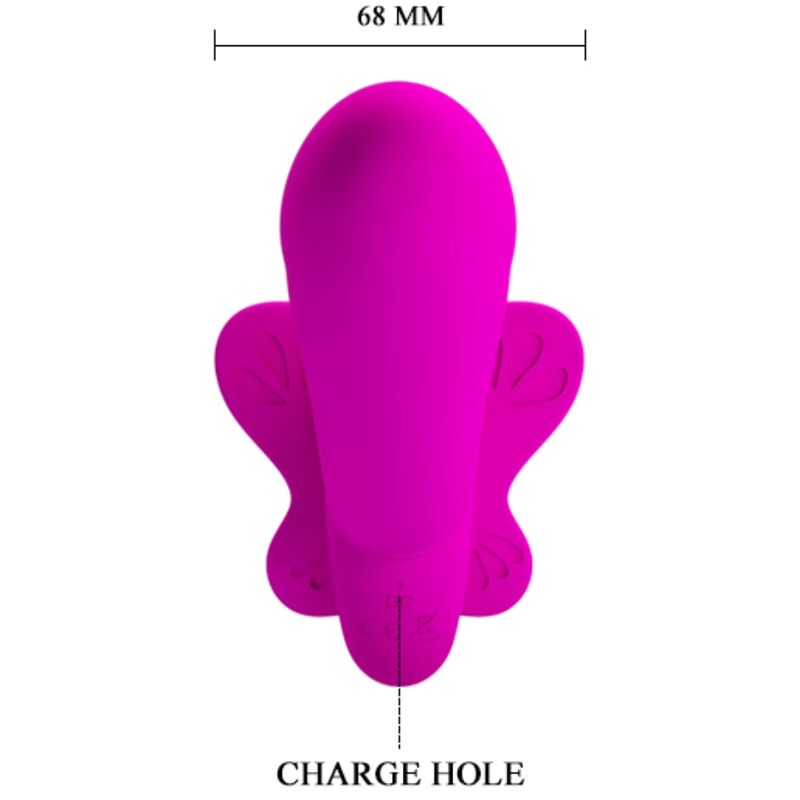 PRETTY LOVE VIBRATEUR DOUBLE STRAP-ON VALERIE 12 VIBRATIONS VIOLET — accessoires inclus