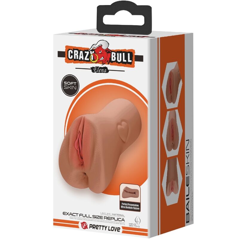CRAZY BULL Conception Vagin D'Anus Écarlate Chair Forme Cœur — accessoires inclus