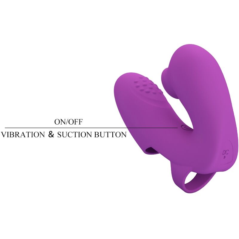 PRETTY LOVE Vibrateur Doigts Athena Stimulateur Clitoris Violet — accessoires inclus