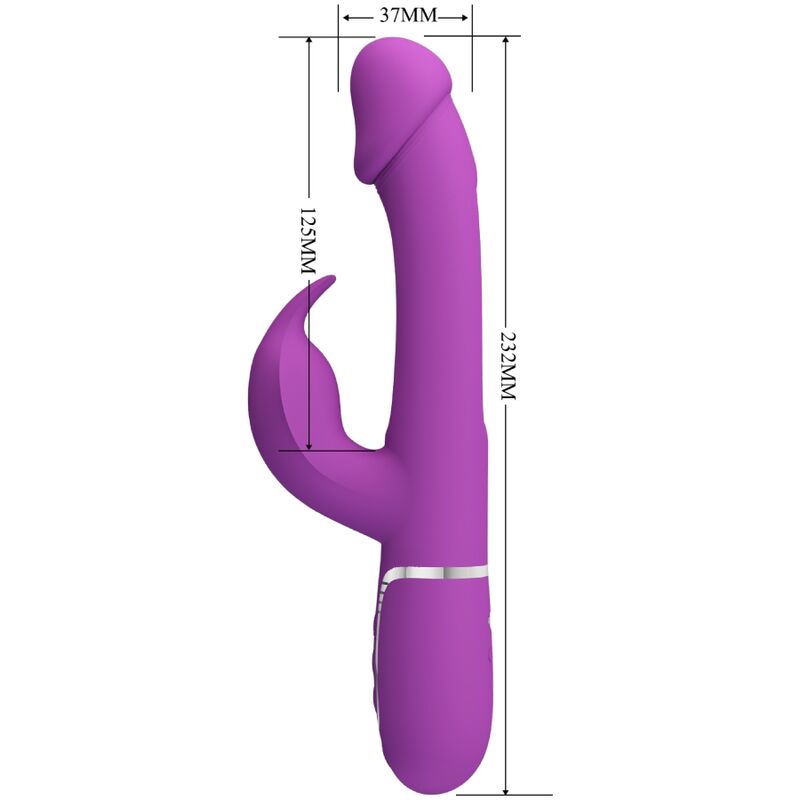 PRETTY LOVE Kampas Vibrateur Lapin Multifonction 3 1 Violet — accessoires inclus