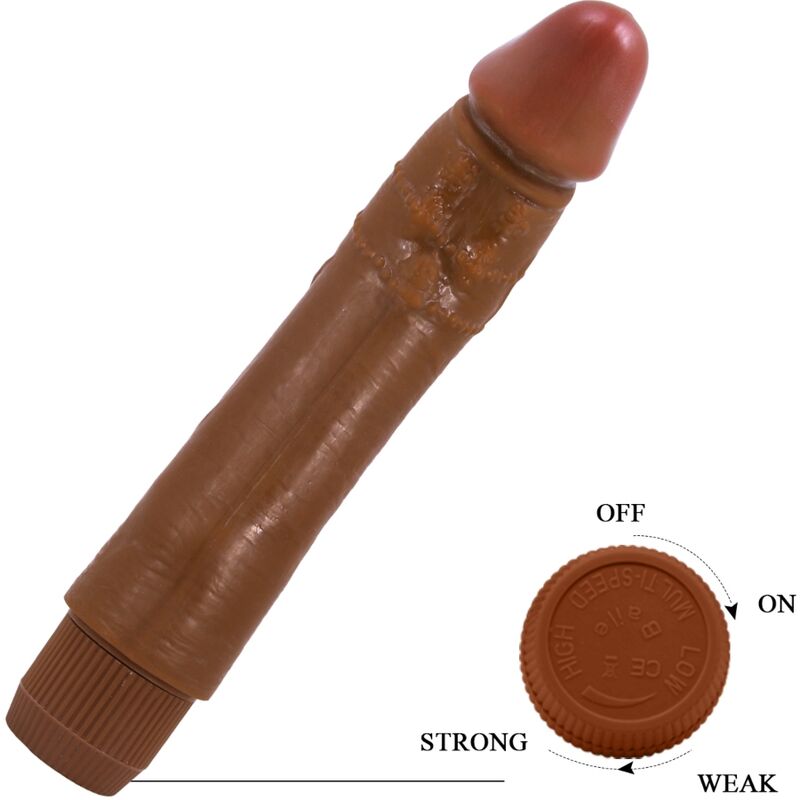 BAILE Vibrateur Réaliste Dybbuk 24 Cm Mulâtre — accessoires inclus