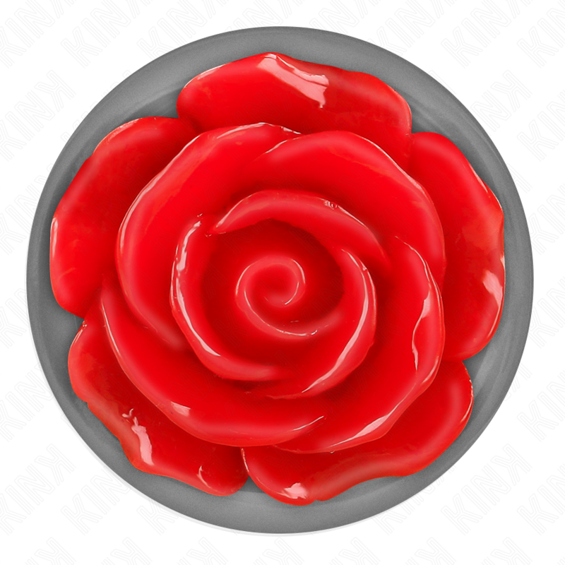 KINK PLEASURE PLUGS Plug Anal Rose Rouge Taille L — accessoires inclus