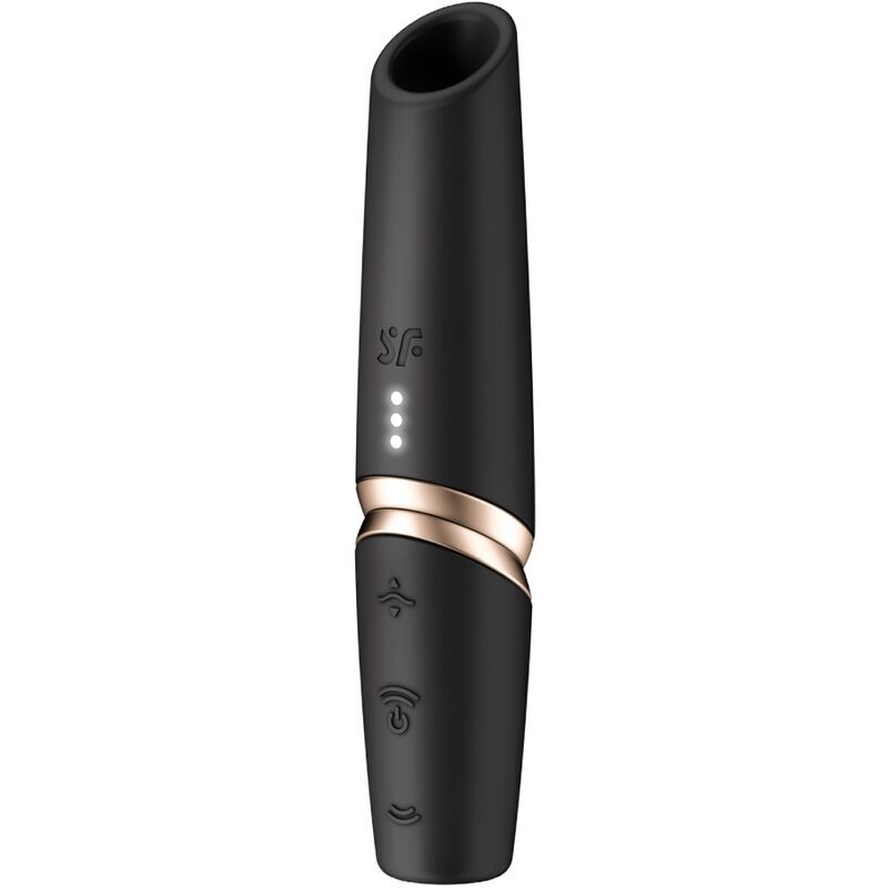 SATISFYER AIR PULSE Stimulateur Clitoris Perfect Kiss Wave Noir / Or - Aura Intime