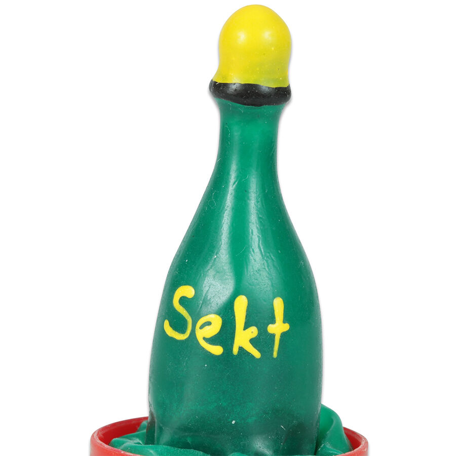 CONDOMERIE Préservatifs Fantaisie Peints À Main Champagne - Aura Intime