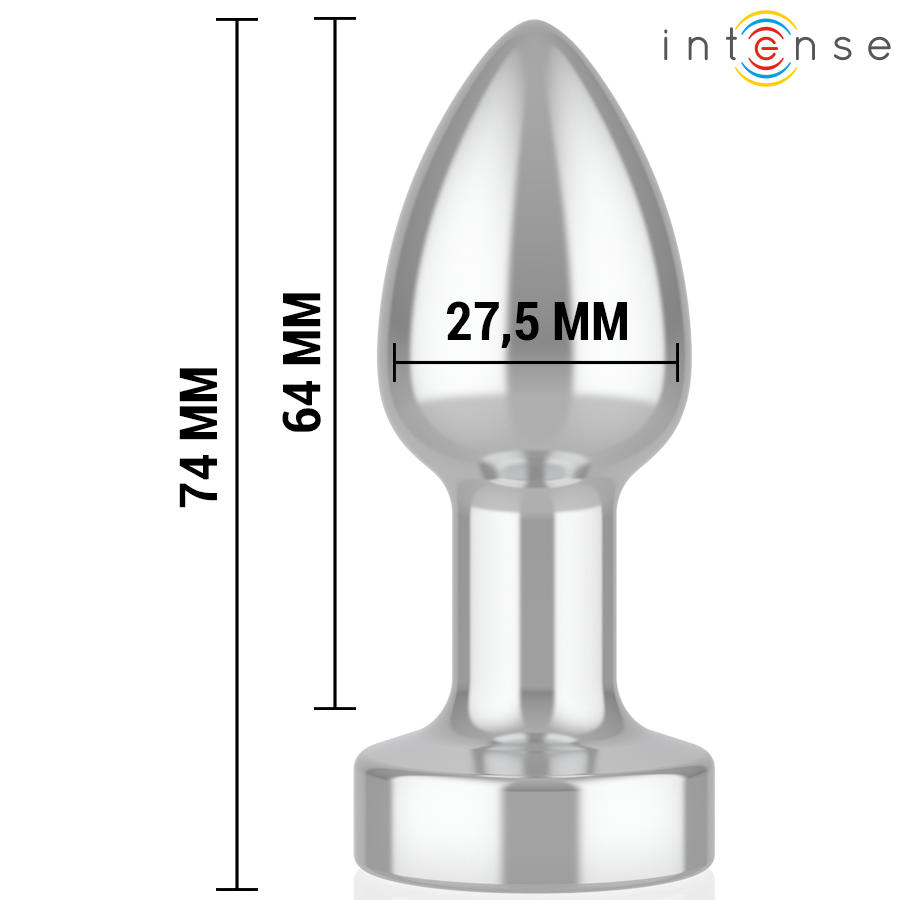 INTENSE - Anal Plug with 10 Metal Vibrations and Remote Control S