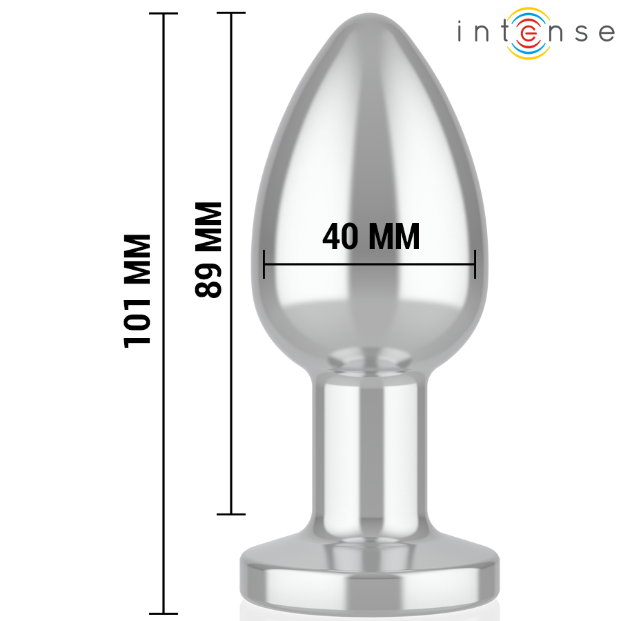 INTENSE ANAL TOYS PLUG ANAL 10 VIBRATIONS MÉTAL TÉLÉCOMMANDE L — vue arrière