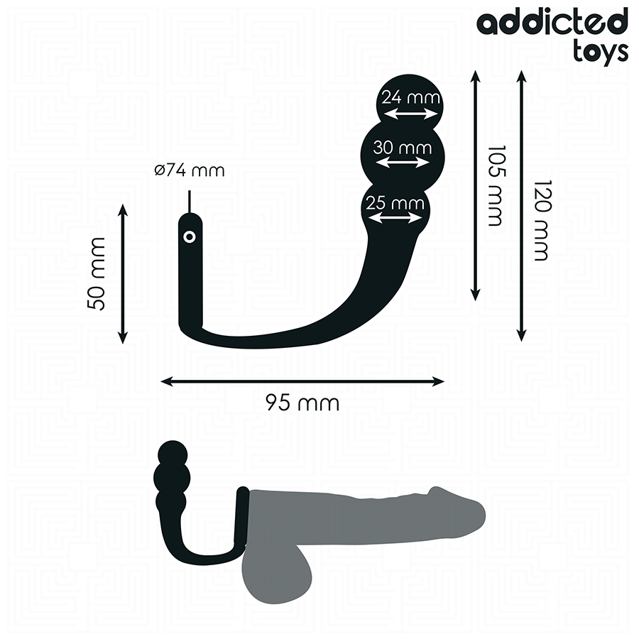 ADDICTED TOYS Plug Anal Anneau Modèle 1 — accessoires inclus