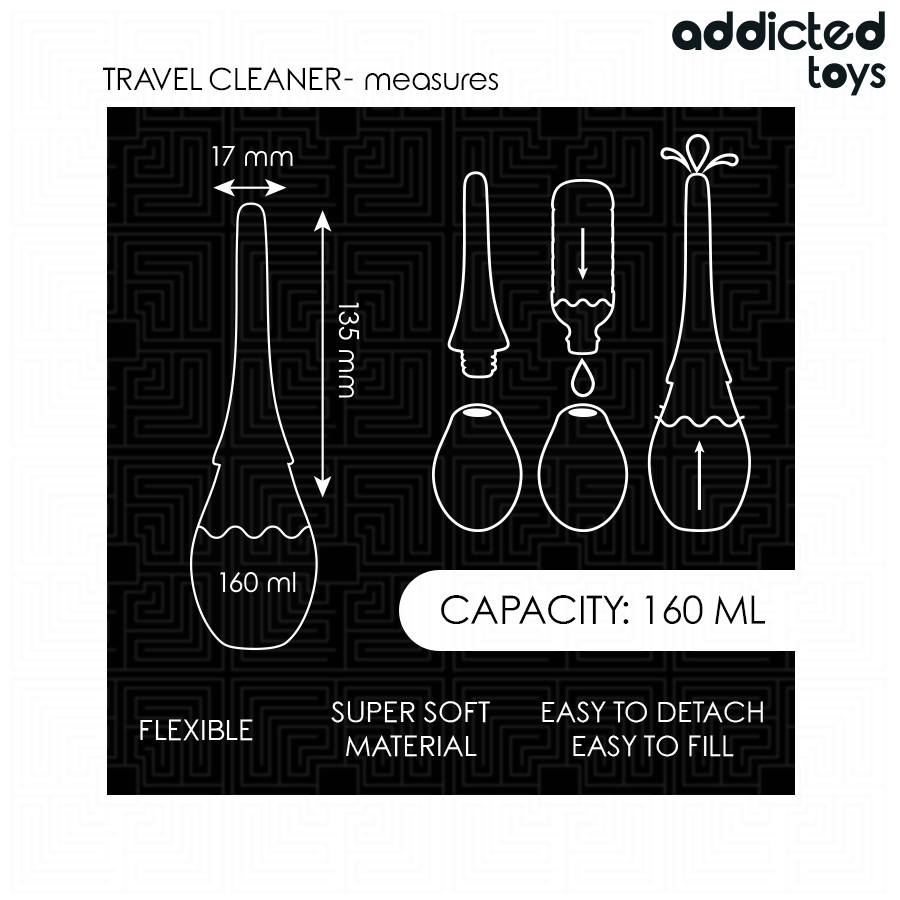 ADDICTED TOYS Nettoyeur Voyage Modèle 3 — accessoires inclus