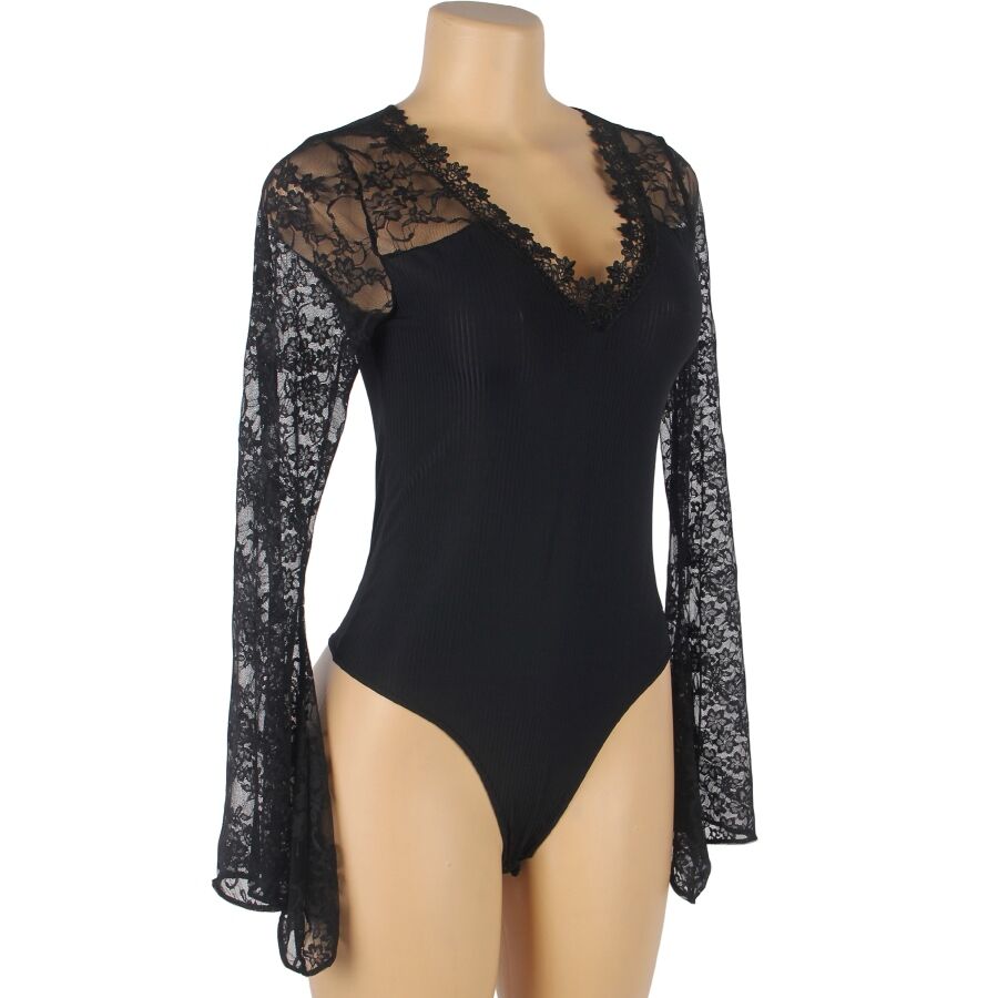 SUBBLIME BODIES TEDDY MOTIF FLORAL S / M — accessoires inclus