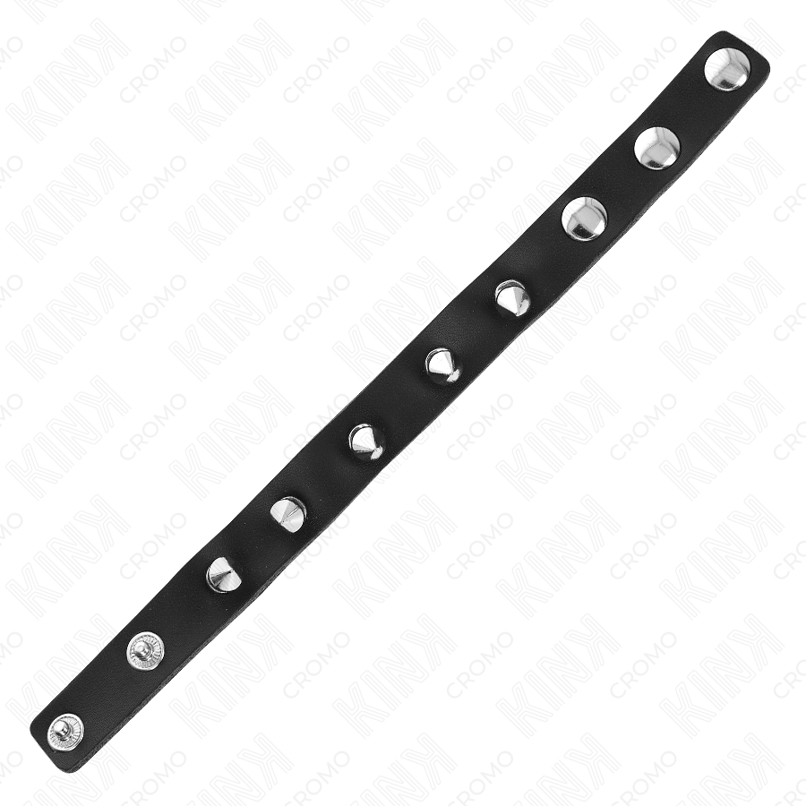 KINK RING POWER Anneau Pénis Cuir Pointes 21,5 X 1,6 Cm — accessoires inclus
